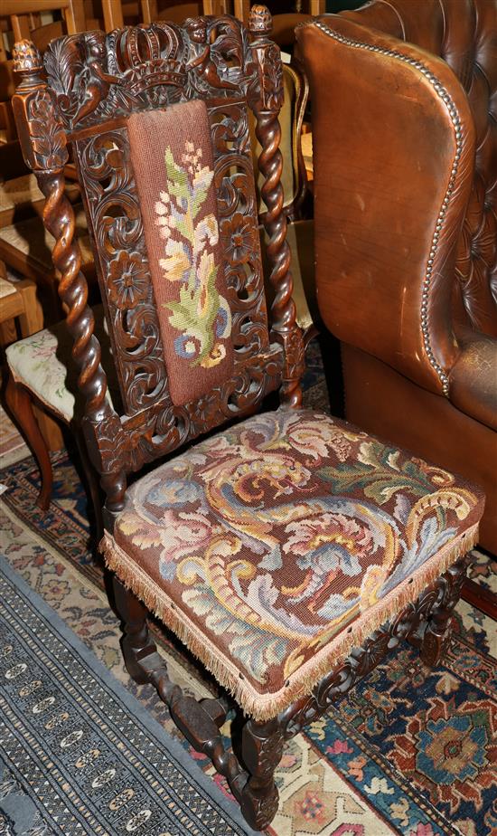 Carved hall chair